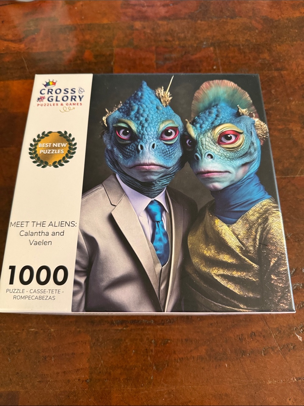 'Meet the Aliens' 1000-Piece Puzzle - Blue